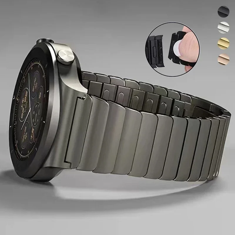 Seiko Watches Smartwatch - 22 mm titaniumlegering band voor HUAWEI