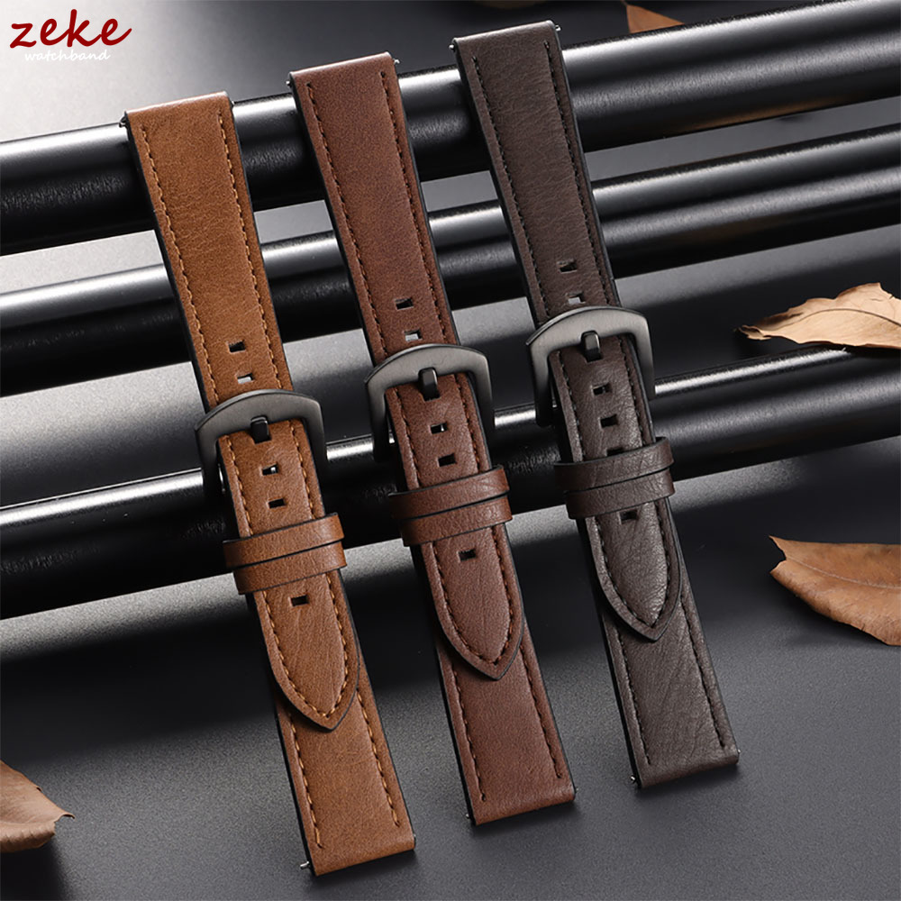 Seiko Watches Smartwatch - 20/22mm Lederen Band Horlogeband voor Amazfit