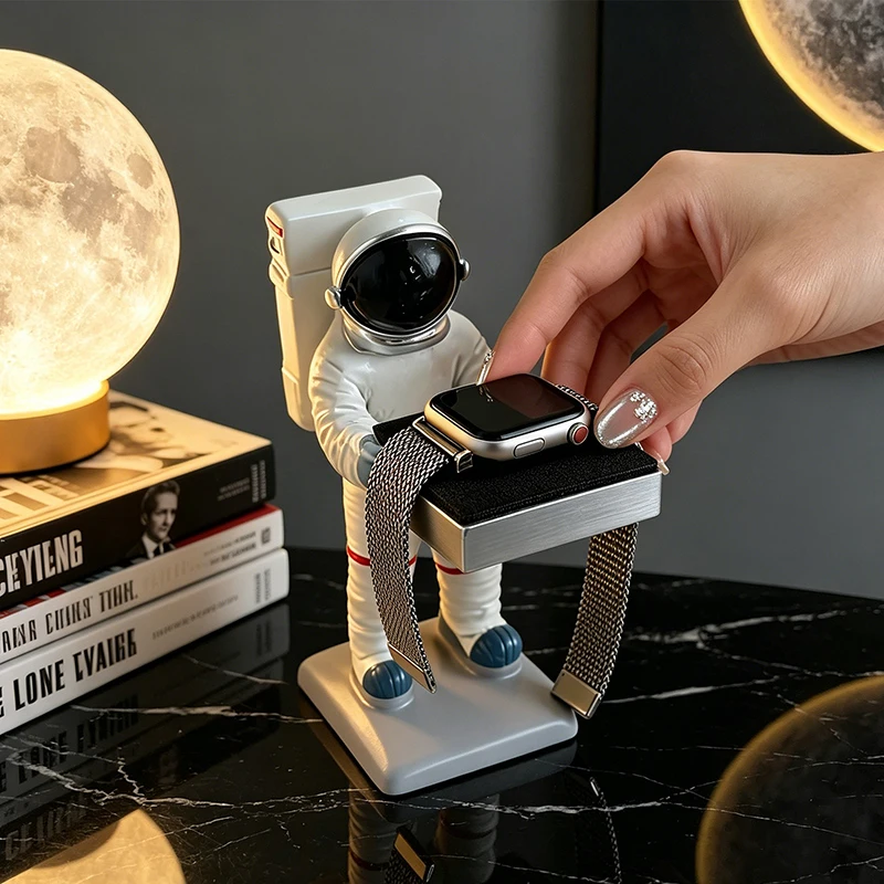 Smartwatch Apple Watch - Creatieve astronaut-hars horlogehouder, ruimtevaarder-figuur, horlogehouder voor