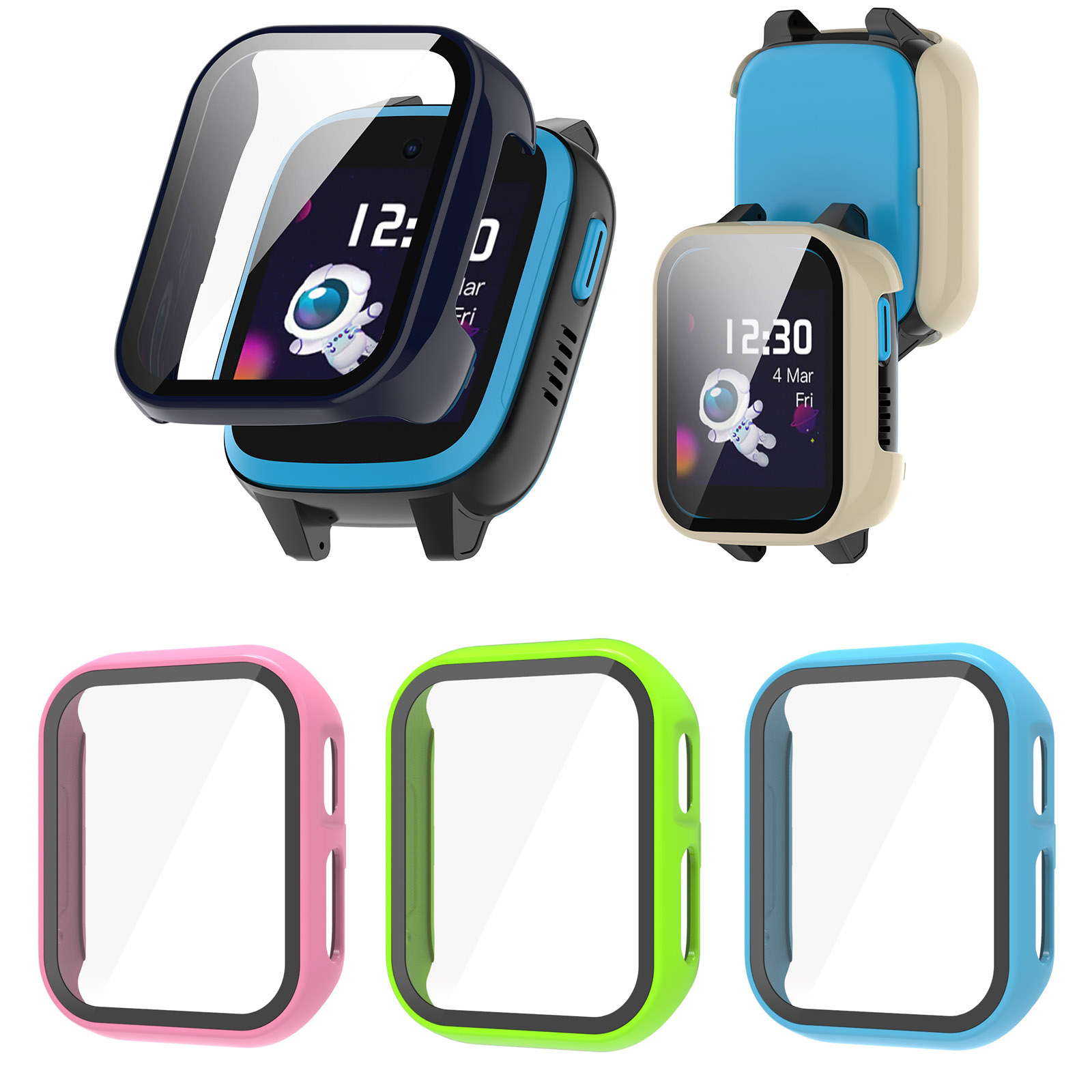 Smartwatch Watches For Children - Hard Edge Shell Glas Screen Protector
