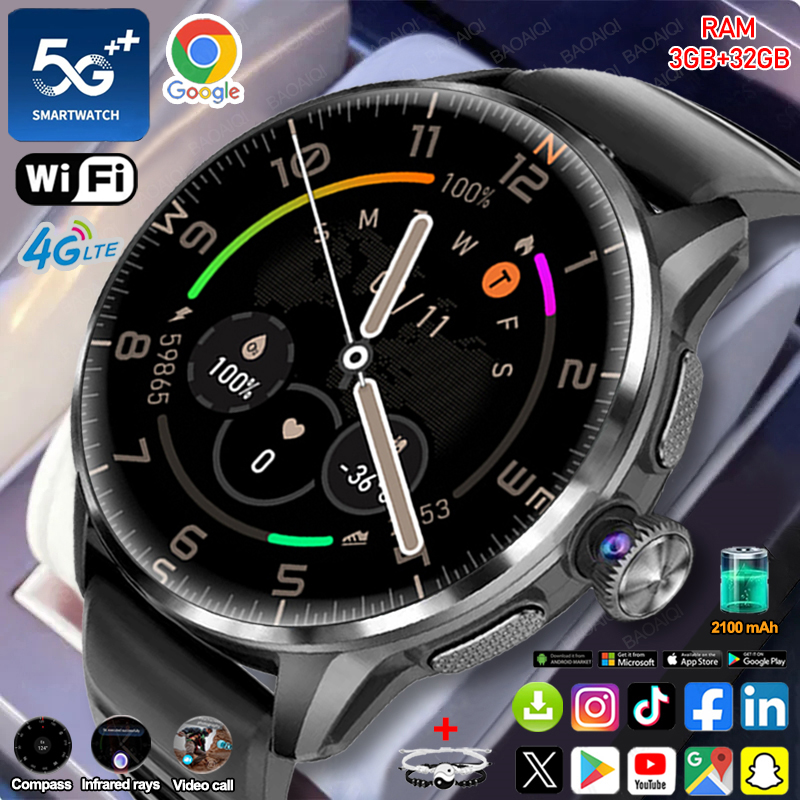 Watch Esim - 5G/4G Volledig Netwerk Smartwatch 1.60 inch