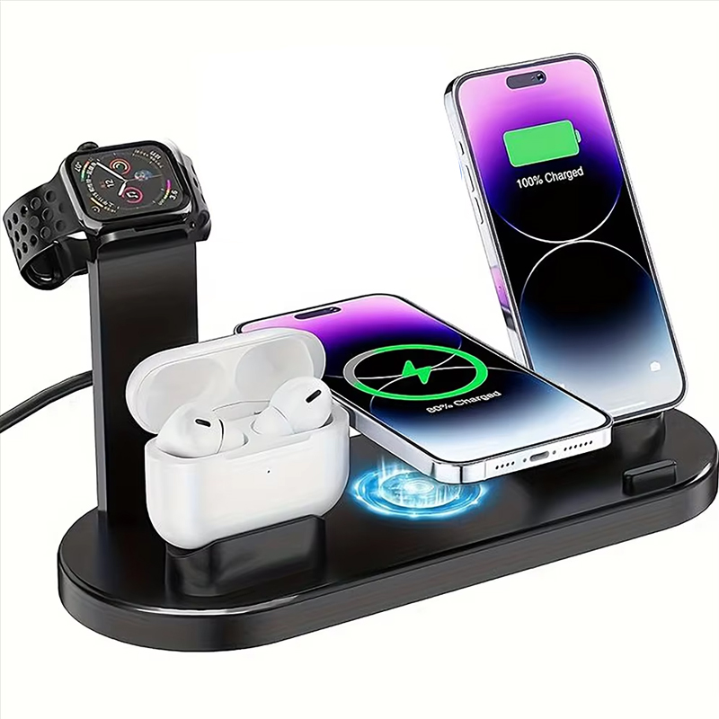 Smartwatch Apple Watch - 7-in-1 draadloze oplaadstandaard voor iPhone 17