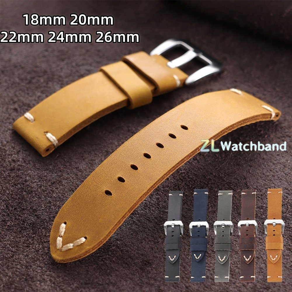 Seiko Watches Smartwatch - Vintage koeienhuid horlogeband 18mm 20mm 22mm