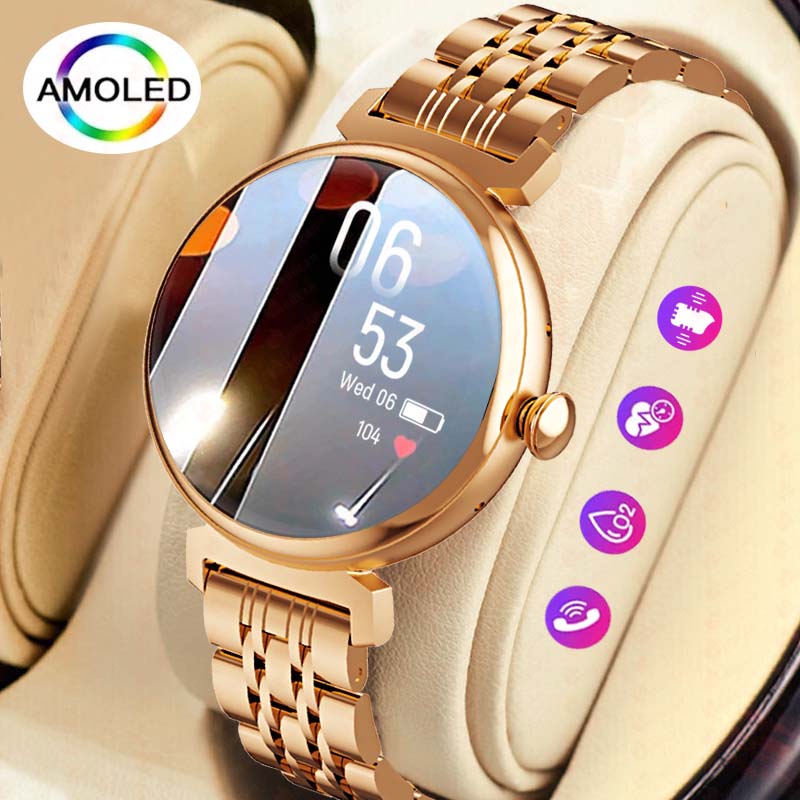 Watches Ladies Smartwatch - 1,04 inch AMOLED-scherm Mode Dames Smart