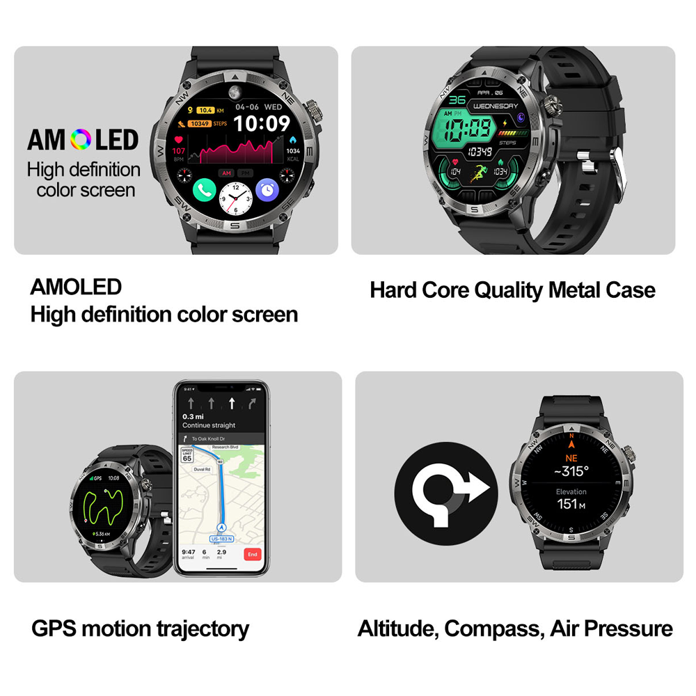 NORTH EDGE GPS Sport Smart Wat - Watch Esim recensie en prijs