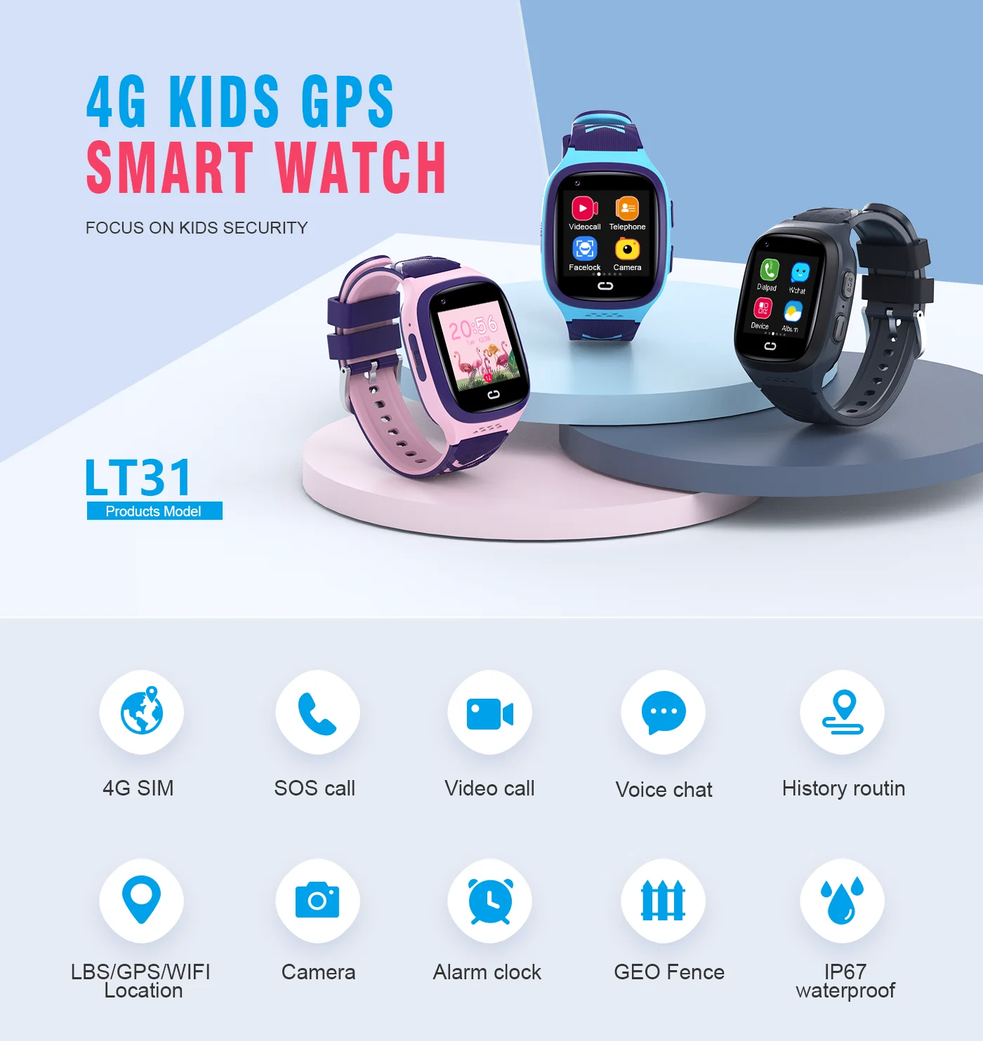 4G Kids Smartwatch SOS Waterdi - Smartwatch Watches For Children recensie en prijs