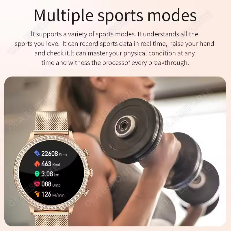 Elegante dames-smartwatch met  - Watches Ladies Smartwatch recensie en prijs